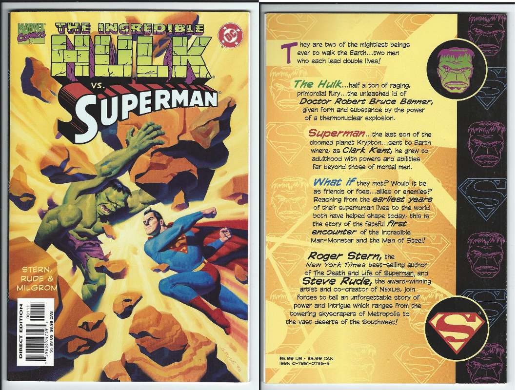 Marvel & DC Comics Incredible Hulk vs. Superman Graphic Novel 0