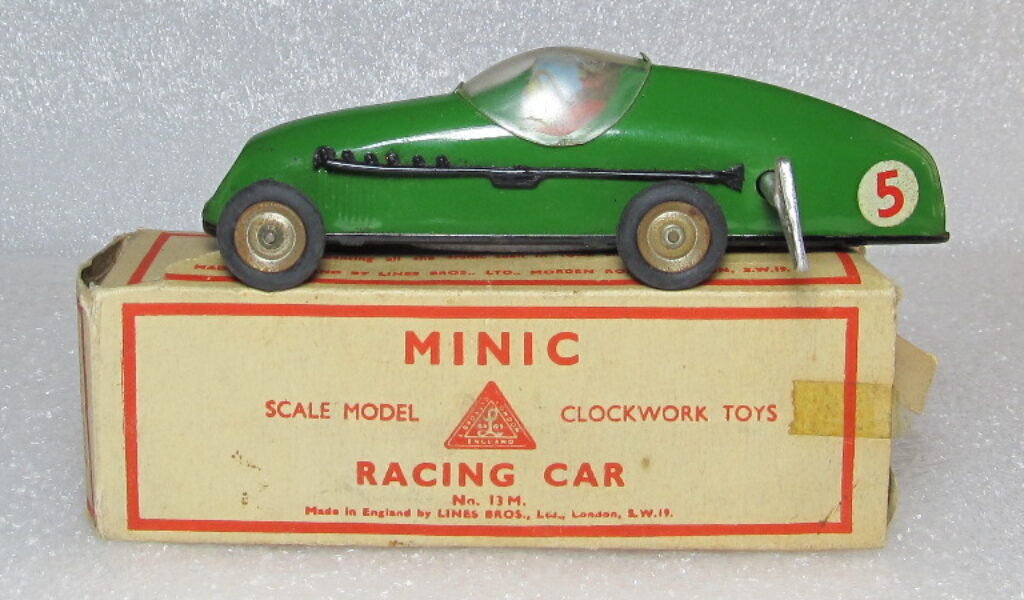 1930’s Minic Tin-Plate Wind-Up Racing Car (Green) with Box 1