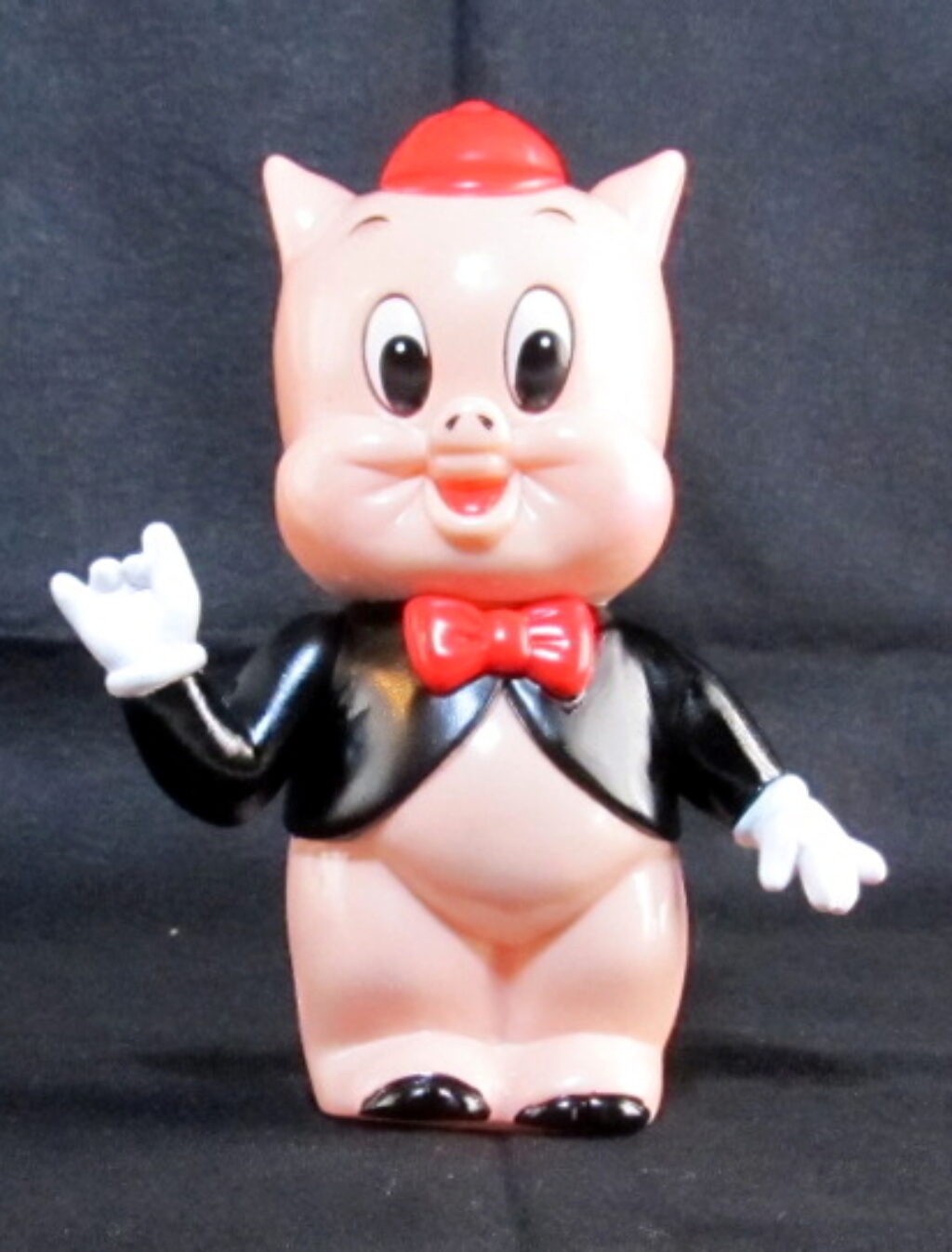 1976 Dakin Looney Toons Vinyl Porky Pig Coin Bank with Plug 1