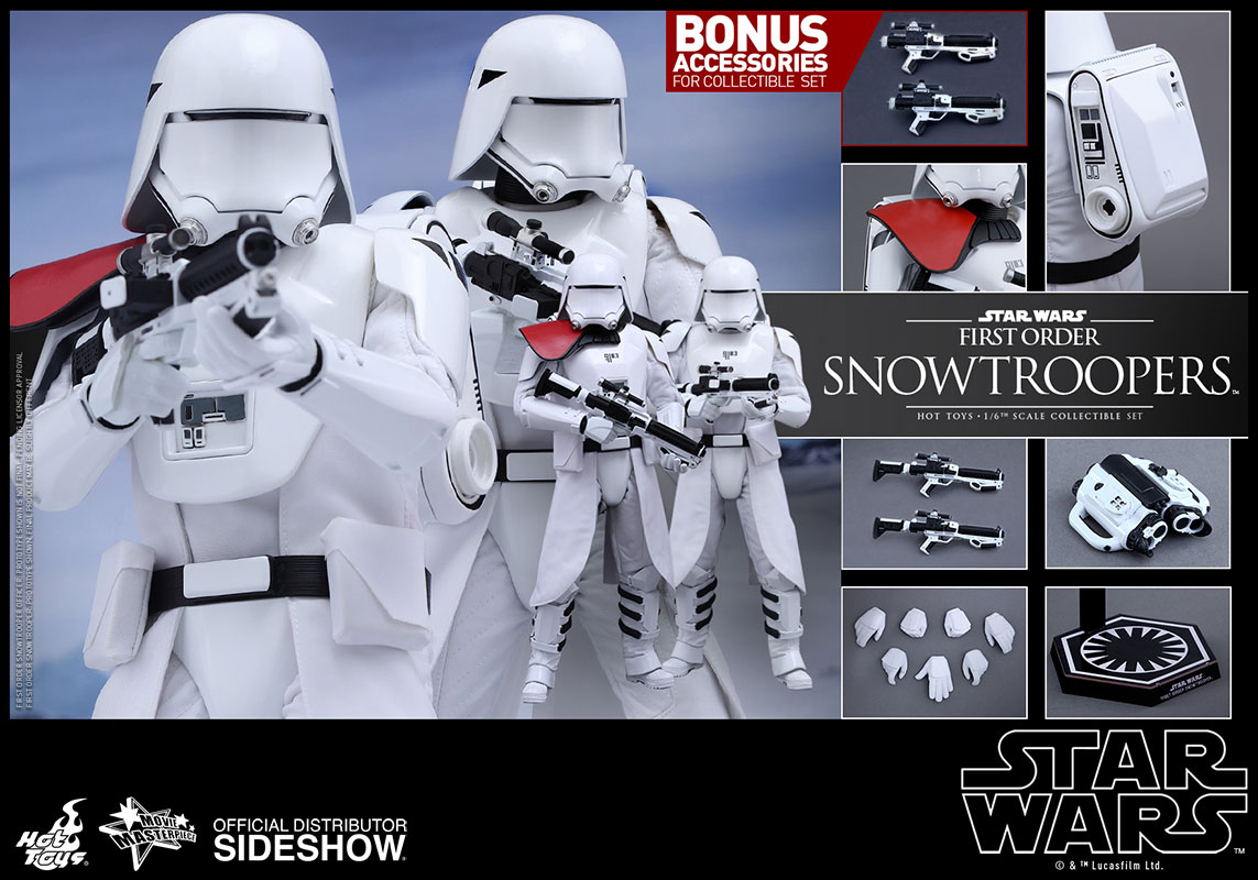 Hot Toys MMS323 Star Wars First Order Snowtroopers 1:6 Scale Figure Set 3 Hot Toys MMS323 Star Wars First Order Snowtroopers 1:6 Scale Figure Set 3