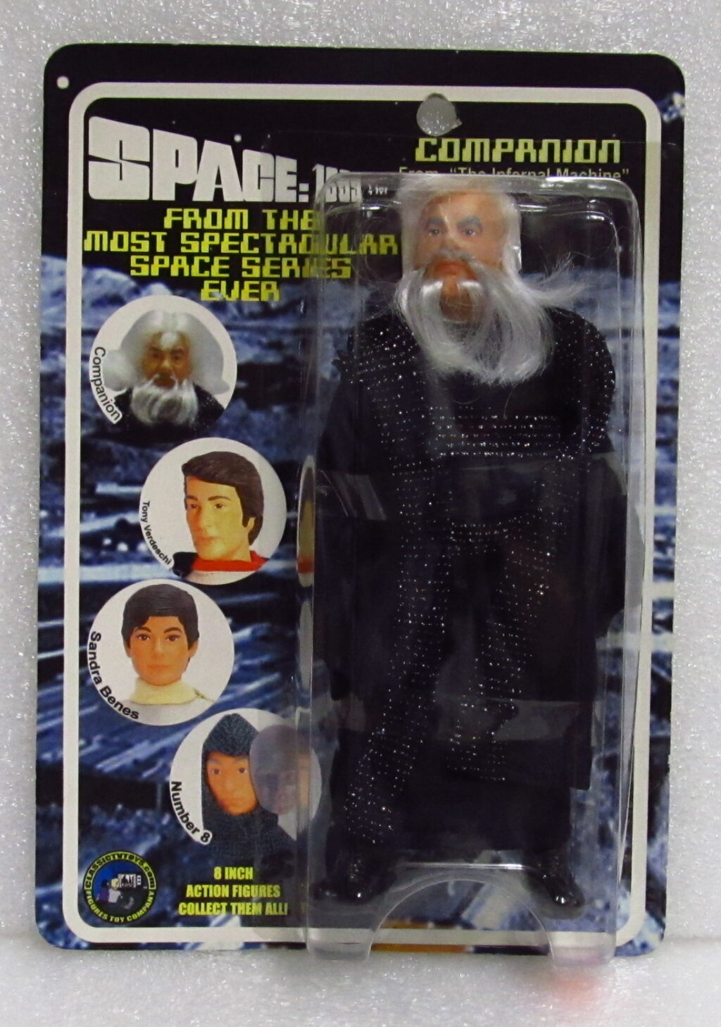 MOC Figures Toy Company Space: 1999 Companion Action Figure on Unpunched Factory Sealed Card