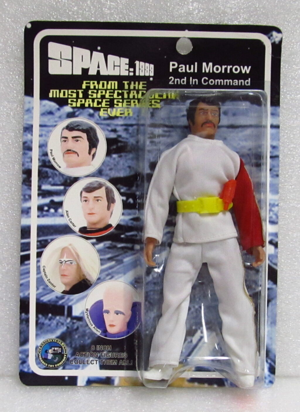 MOC Figures Toy Company Space: 1999 Paul Morrow Action Figure on Unpunched Factory Sealed Card