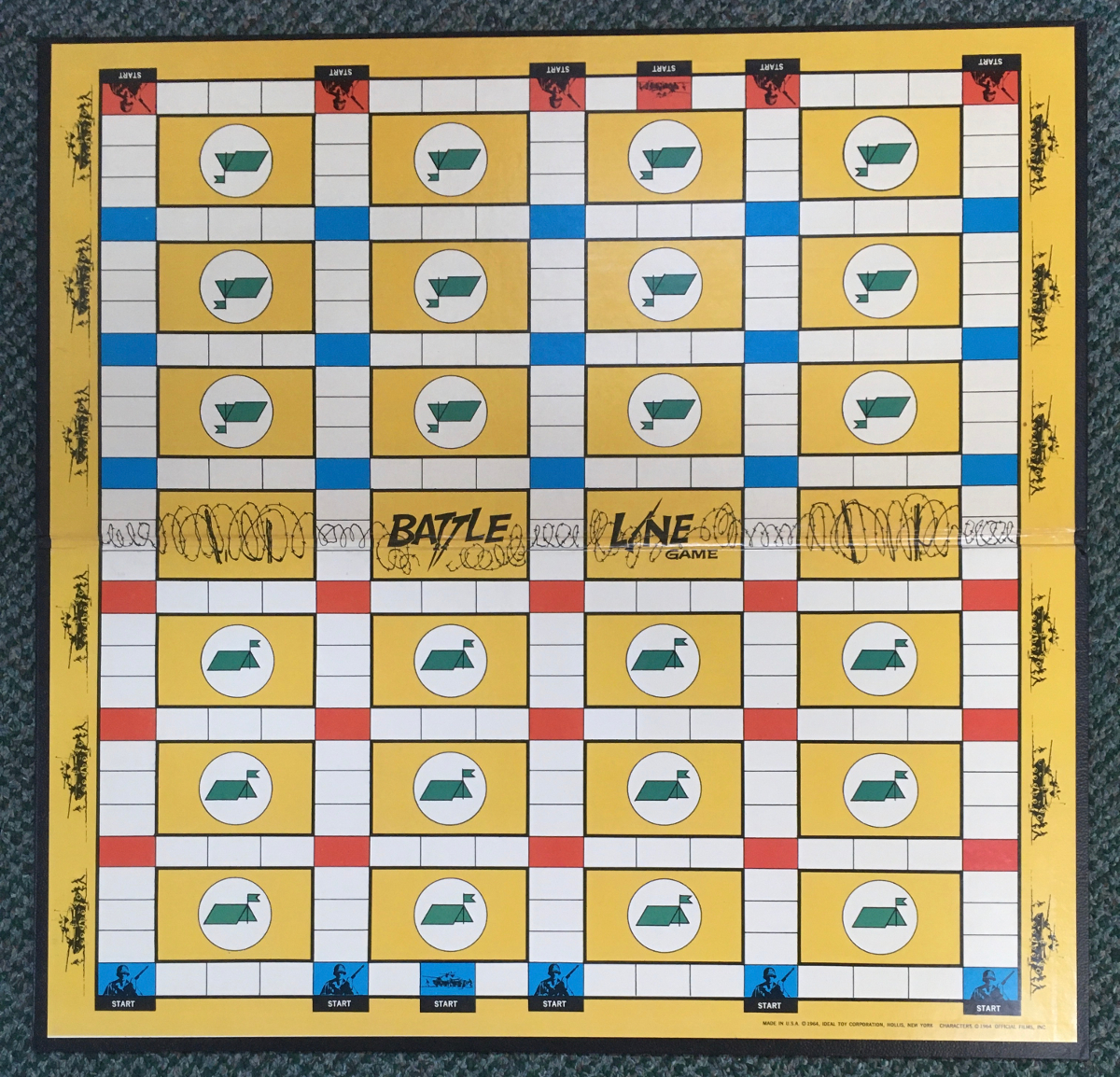 ideal-battle-line-game-3 1964 ideal battle line board game 3