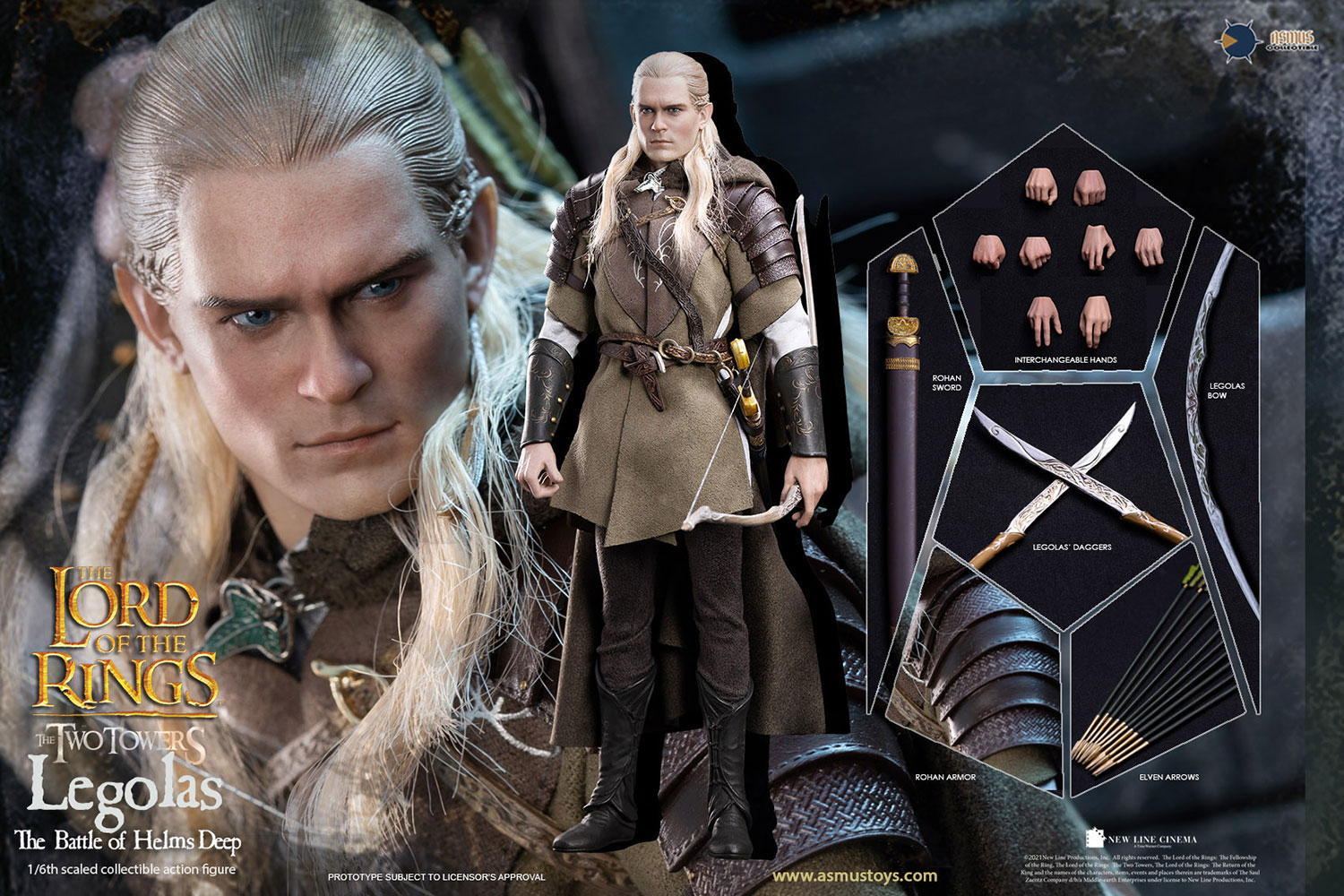 asmus-lotr-legolas-at-helms-deep-sixth-scale-figure-3 Asmus Toys Lord of the Rings Battle of the Helm's Deep Legolas 1:6 Scale Figure 3