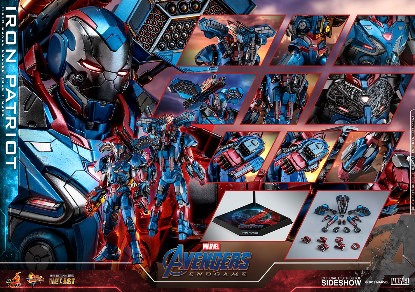 hot-toys-avengers-endgame-iron-patriot-figure-3 Hot Toys Avengers Endgame Diecast Iron Patriot 1:6 Scale Figure 3