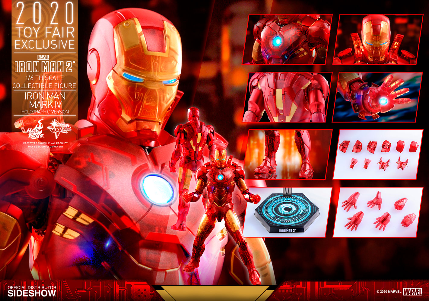 hot-toys-iron-man-2-mark-iv-holographic-version-figure-3 Hot Toys Sideshow Exclusive Iron Man 2 Mark IV (Holographic Version) 1:6 Scale Figure 3