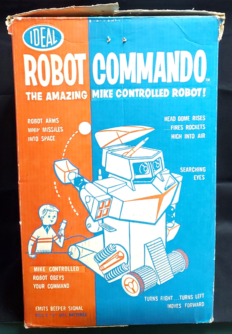 ideal-battery-operated-robot-commando-2 1961 Ideal Robot Commando Battery-Operated Robot in the Box - All-Original Parts 2