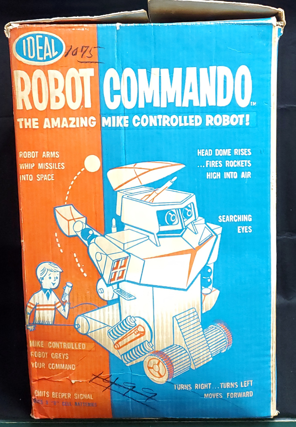 ideal-battery-operated-robot-commando-4 1961 Ideal Robot Commando Battery-Operated Robot in the Box - All-Original Parts 3