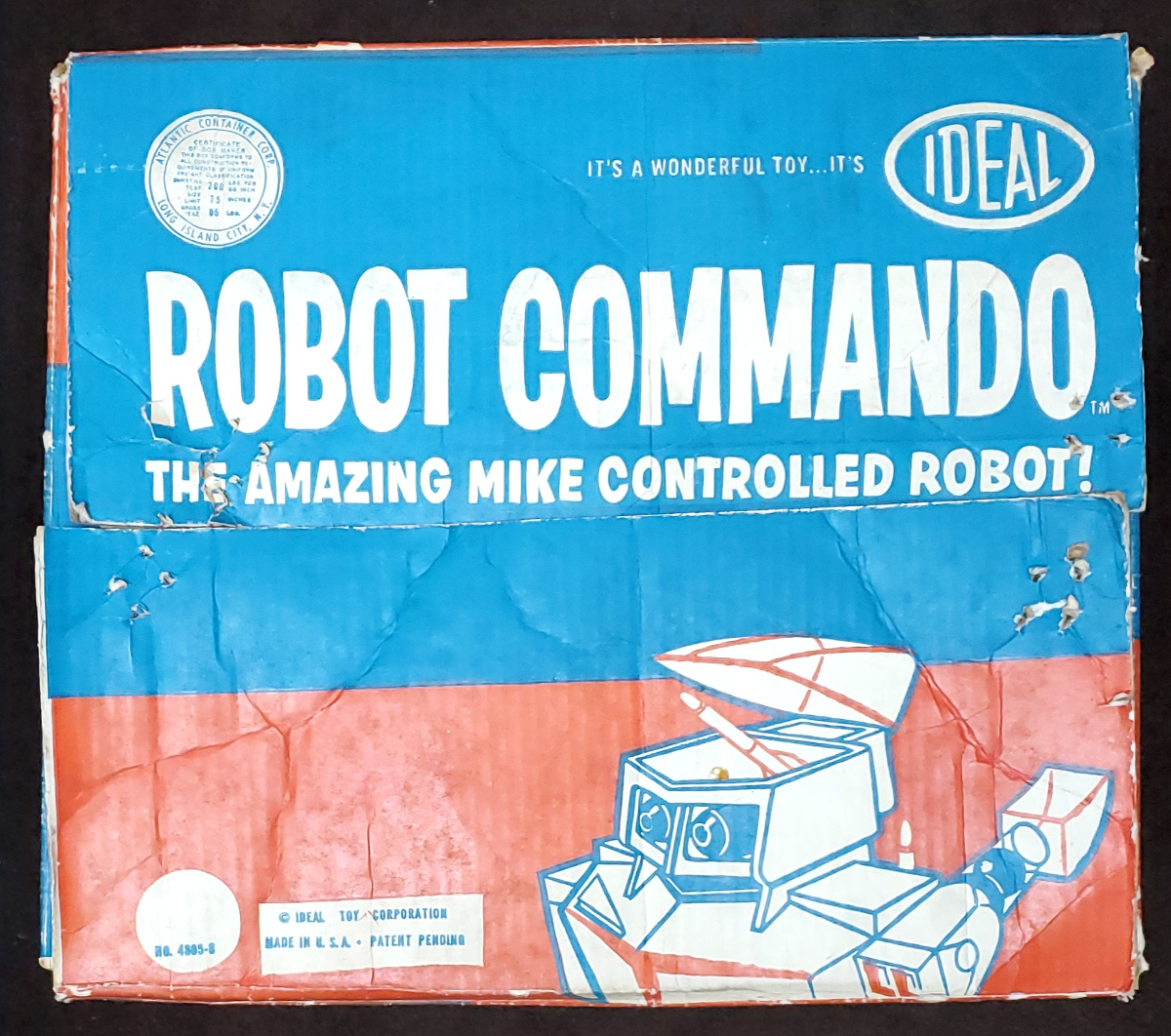 ideal-battery-operated-robot-commando-5 1961 Ideal Robot Commando Battery-Operated Robot in the Box - All-Original Parts 4