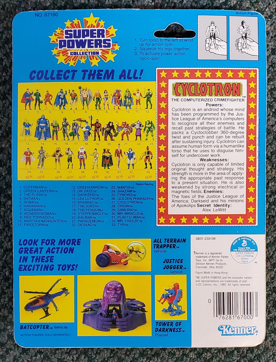 kenner-super-powers-cyclotron-2 MOC Kenner Super Powers Cyclotron - Mint on Factory Sealed 33-Back Card 2