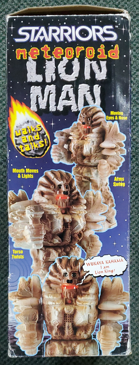 starriors-meteoroid-lion-man-5 1998 Starriors Meteoroid Lion Man Battery-Operated Robot in the Box 5