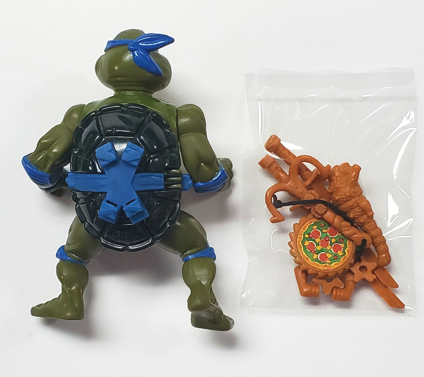playmates teenage mutant ninja turtles tmnt-storage-shell-leonardo-2 Turtle Grappling Hook Armadillo Club Pizza Disc Spiked Knuckle/Climbing Claw Two Ninja Stars Two Katana Blades 2