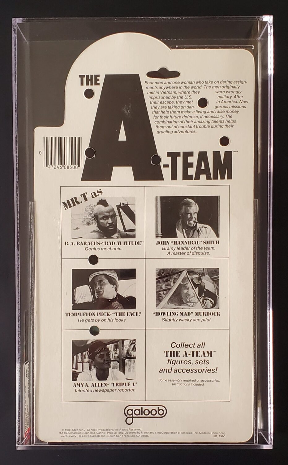 MOC Galoob AFA-Graded 85 Y-NM+ The A-Team John "Hannibal" Smith Action Figure 2 MOC Galoob AFA-Graded 85 Y-NM+ The A-Team John "Hannibal" Smith Action Figure 2