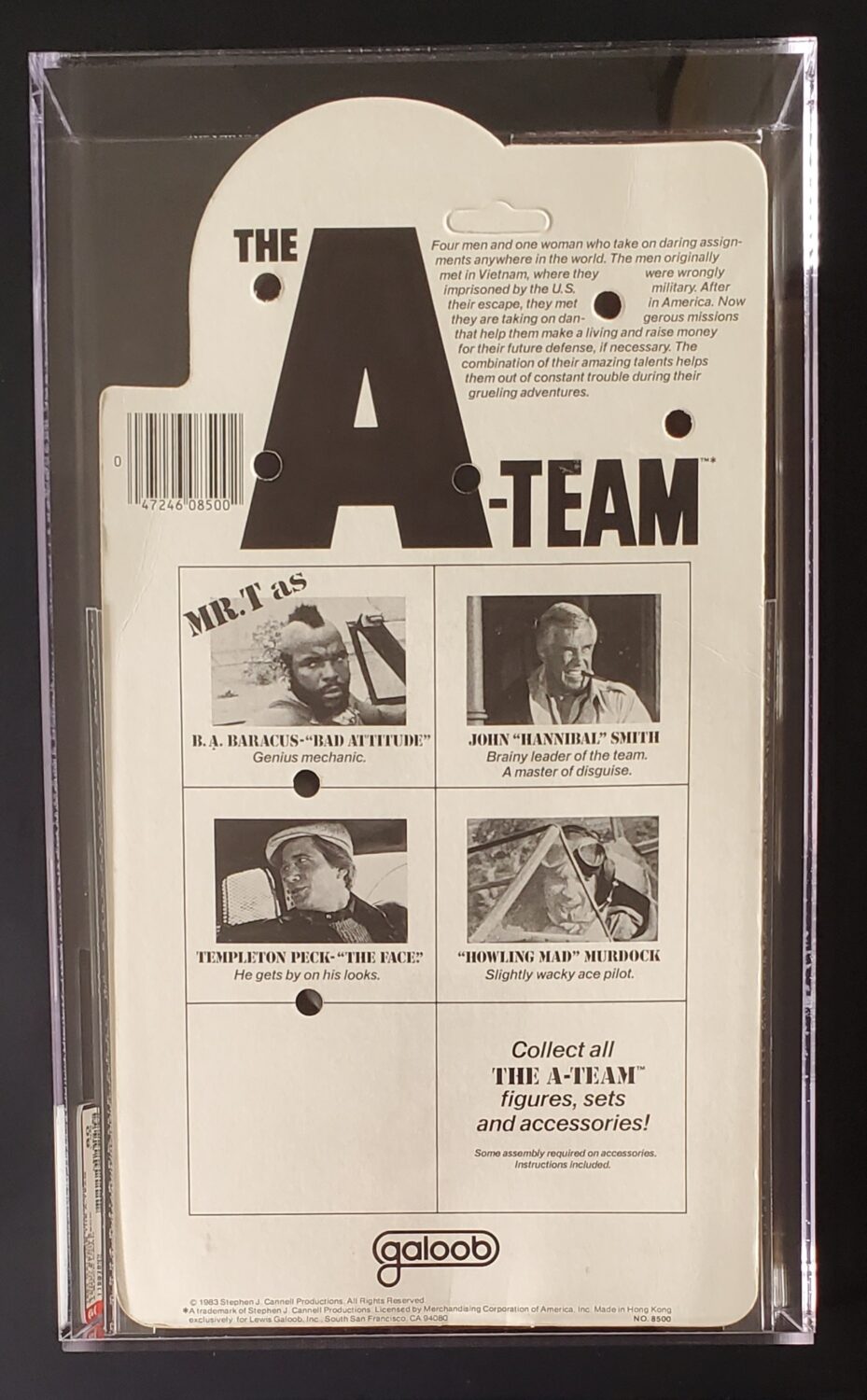 MOC Galoob AFA-Graded 80 Y-NM The A-Team Templeton Peck "The Face" Action Figure 2 MOC Galoob AFA-Graded 80 Y-NM The A-Team Templeton Peck "The Face" Action Figure 2