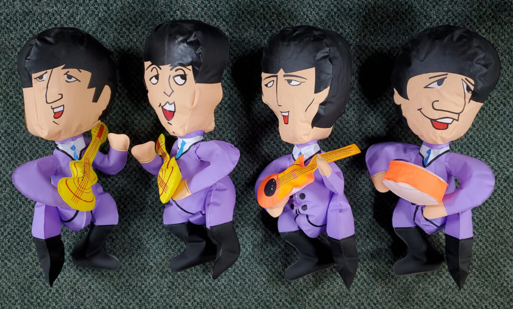 1966 Lux Soap Promotional Beatles 13" Inflatable Doll Set of Four 1