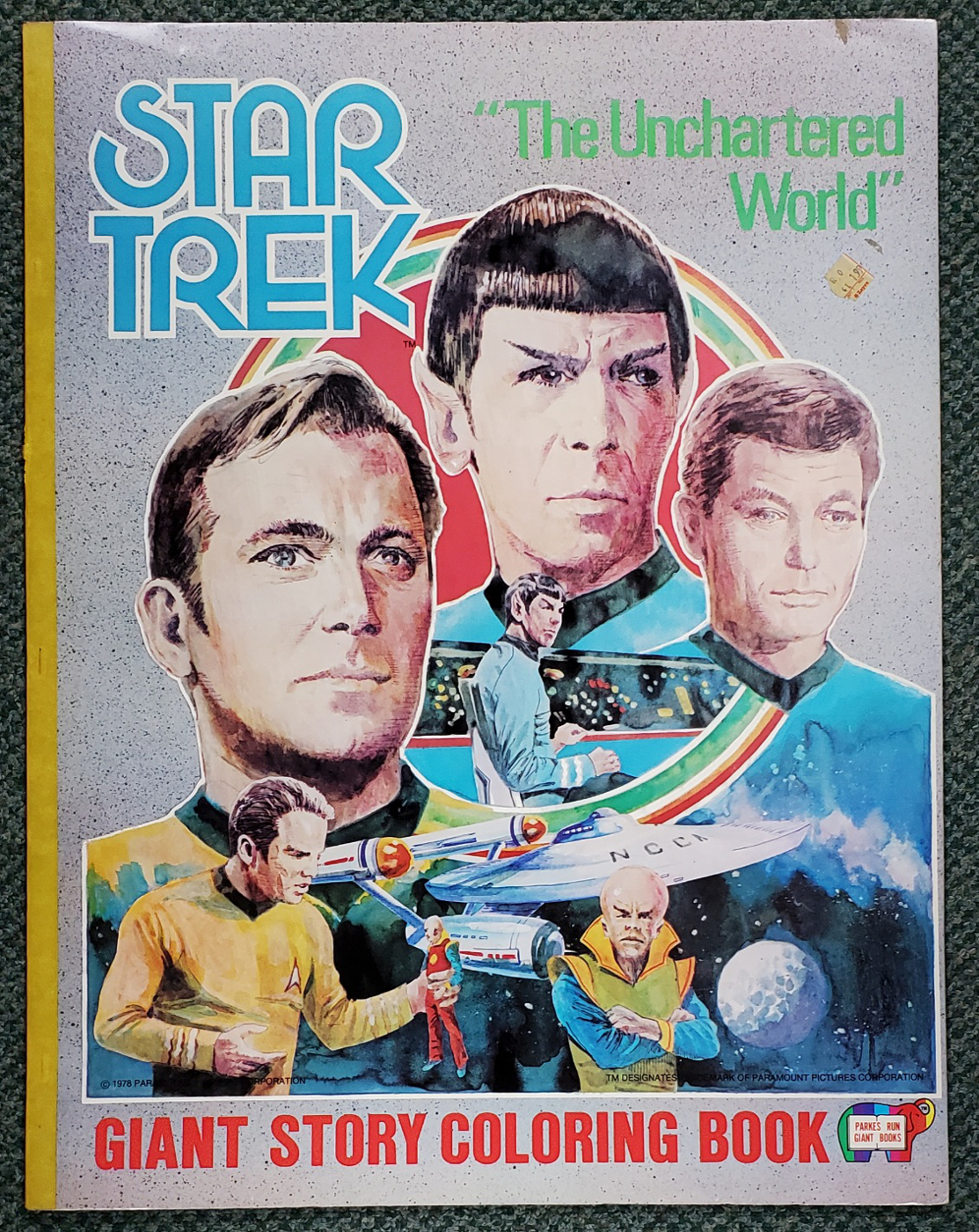 1978 NM Star Trek "The Unchartered World" 32-Page Giant Color and Learn Book 1