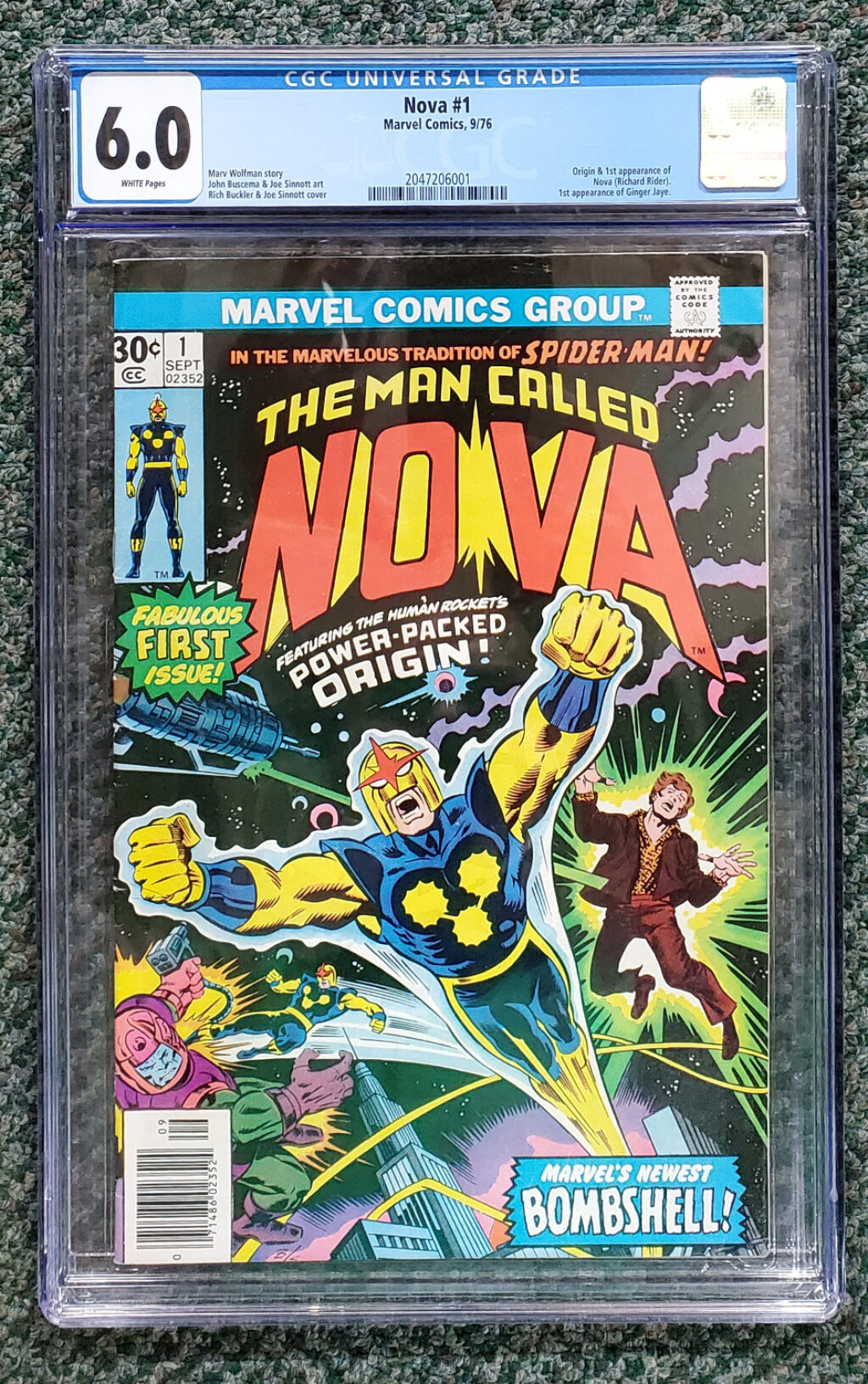 Nova #1 CGC-Graded 6.0 First appearance and Origin of Nova 1