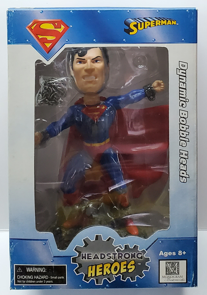 MIB Warner Bros Superman Resin Headstrong Heroes Bobblehead 1