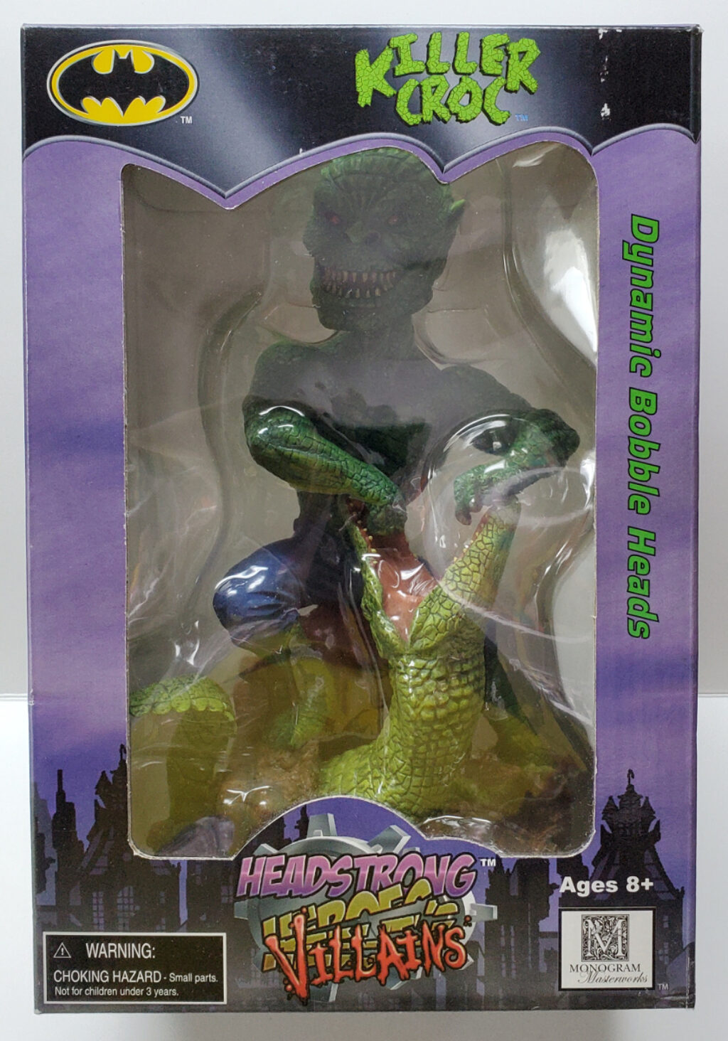 MIB Warner Bros Killer Croc Resin Headstrong Heroes Bobblehead 1