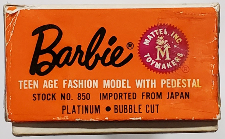 1962-850-platinum-blonde-bubblecut-barbie-10 1962 Mattel #850 Platinum Blonde Bubble Cut Barbie in the Box 10