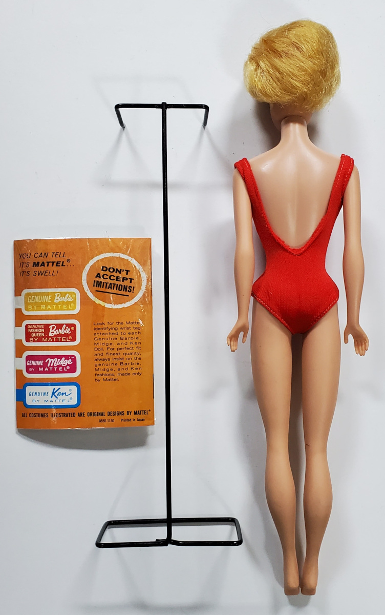 1962-850-platinum-blonde-bubblecut-barbie-4 1962 Mattel #850 Platinum Blonde Bubble Cut Barbie in the Box 4
