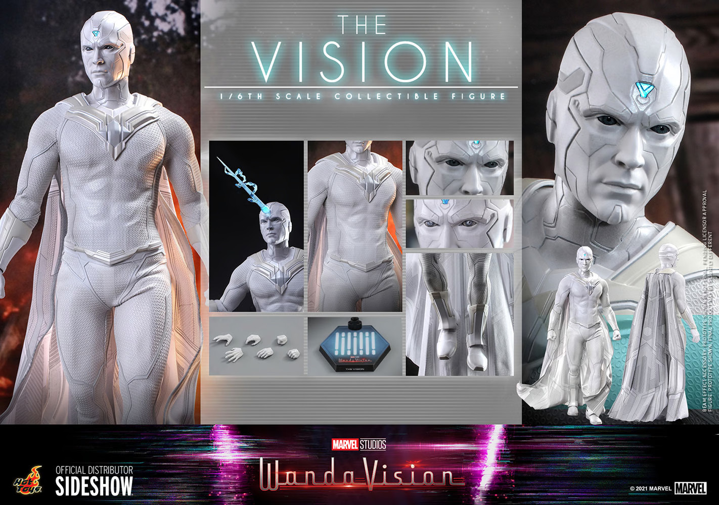 hot-toys-wandavision-white-vision-3 Hot Toys Wandavision White Vision 1:6 Scale Figure 3