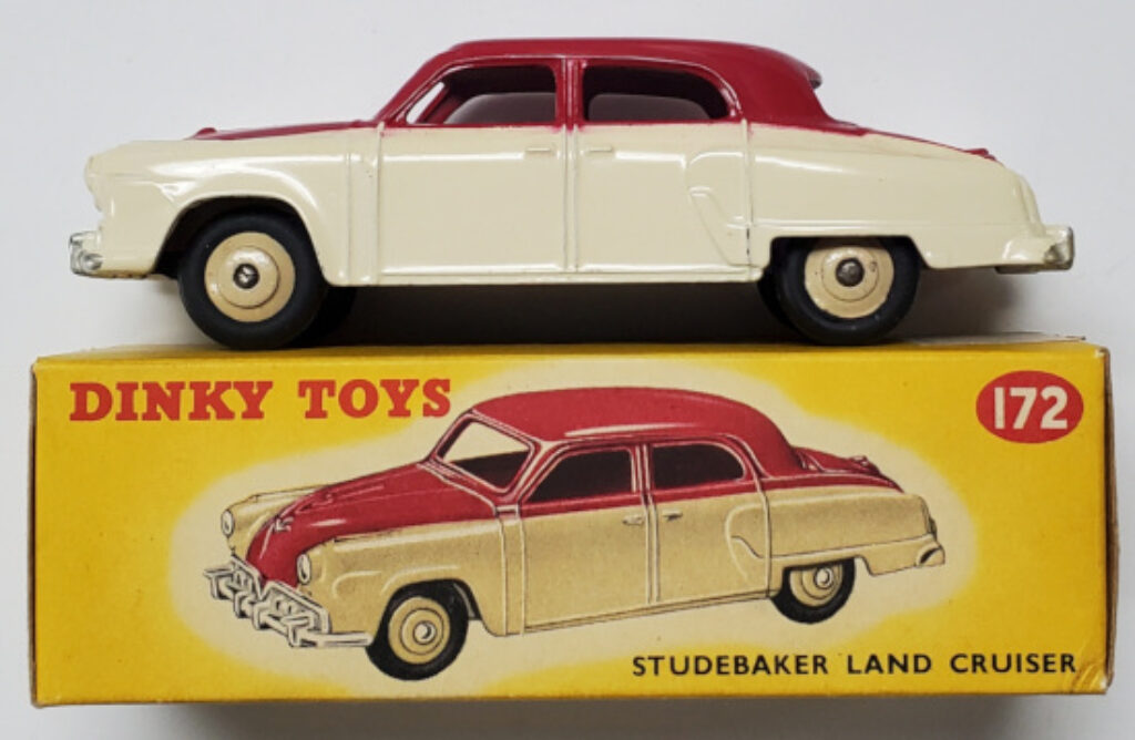1957 Dinky Toys #172 Two Tone Studebaker Land Cruiser: Mint in the Box 1