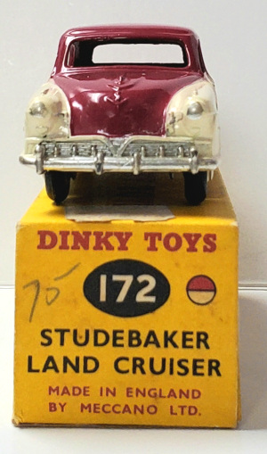 dinky-toys-172-two-tone-studebaker-land-crusier-5 1957 Dinky Toys #172 Two Tone Studebaker Land Cruiser: Mint in the Box 5