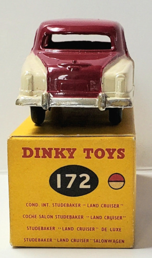 dinky-toys-172-two-tone-studebaker-land-crusier-6 1957 Dinky Toys #172 Two Tone Studebaker Land Cruiser: Mint in the Box 6
