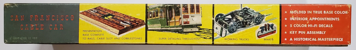 hawk-san-francisco-cable-car-model-kit-2 Vintage 1959 Hawk San Francisco Cable Car Model Kit: Complete and Unbuilt in Box 2