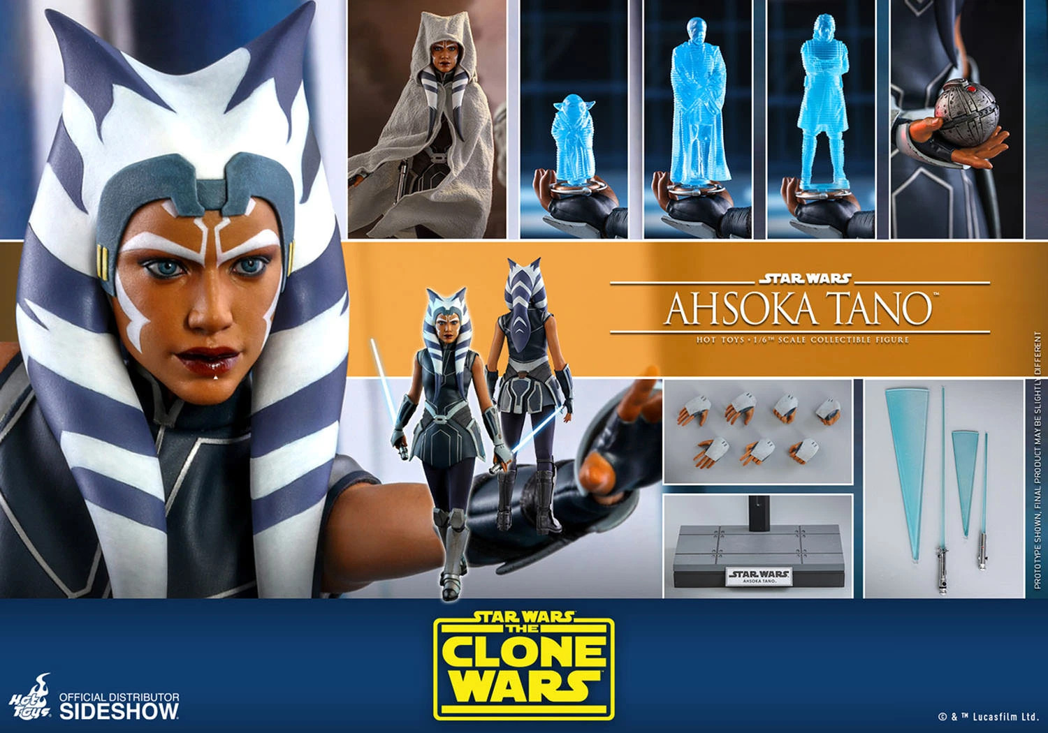 hot-toys-stars-the-clones-wars-ahsoka-tano-3 Hot Toys Star Wars The Clone Wars Ahsoka Tano 1:6 Scale Figure 3