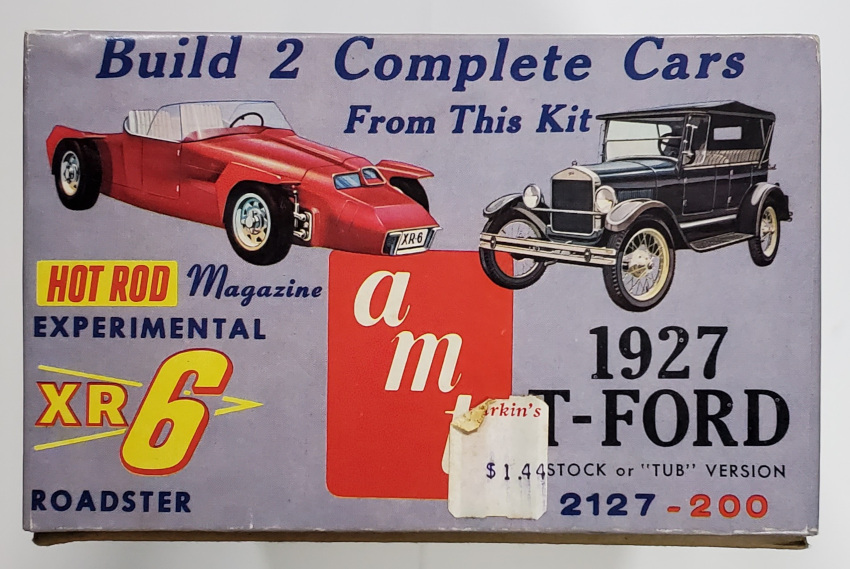 amt-27-t-ford-tex-smith-xr-6-hot-rod-model-kit-4 Vintage 1963 AMT Double Kit '27 T-Ford & LeRoi "Tex" Smith's XR-6 Model Kit in the Box 4