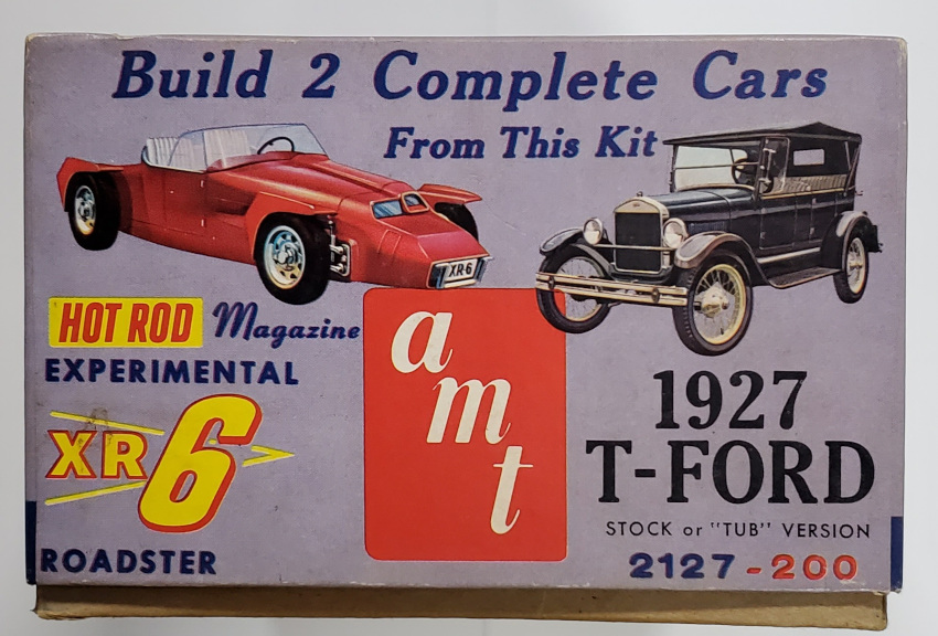 amt-27-t-ford-tex-smith-xr-6-hot-rod-model-kit-5 Vintage 1963 AMT Double Kit '27 T-Ford & LeRoi "Tex" Smith's XR-6 Model Kit in the Box 5