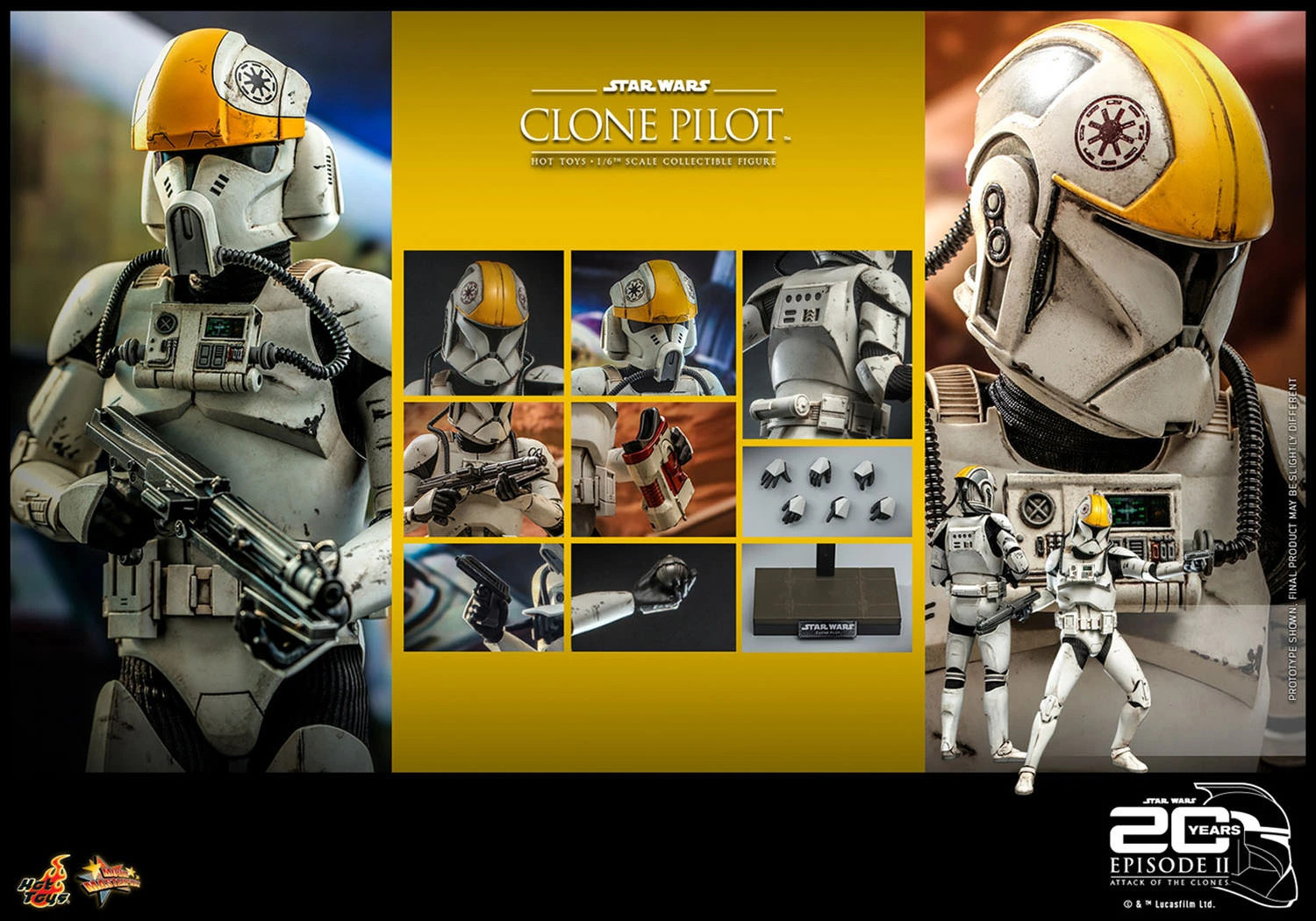 hot-toys-star-wars-attack-of-the-clones-clone-pilot-4 Hot Toys Star Wars Attack of the Clones Clone Pilot 1:6 Scale Figure 4