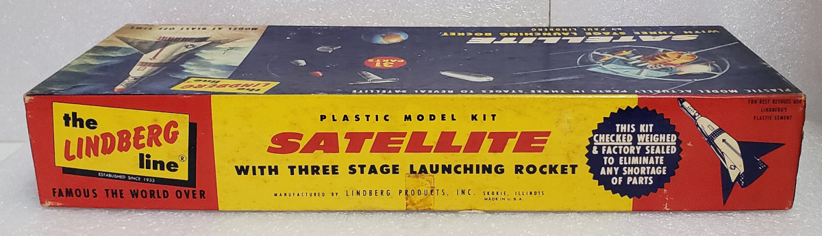 lindberg-satellite-with-3-stage-launching-rocket-model-kit-3 Vintage 1958 Lindberg Satellite with Three-Stage Launching Rocket Model Kit in the Box 3