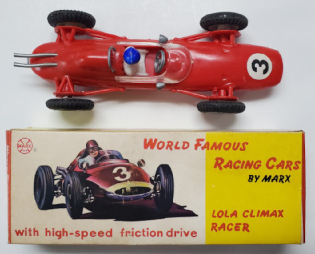 1960's Marx Plastic Friction Lola Climax Racer in the Box 1