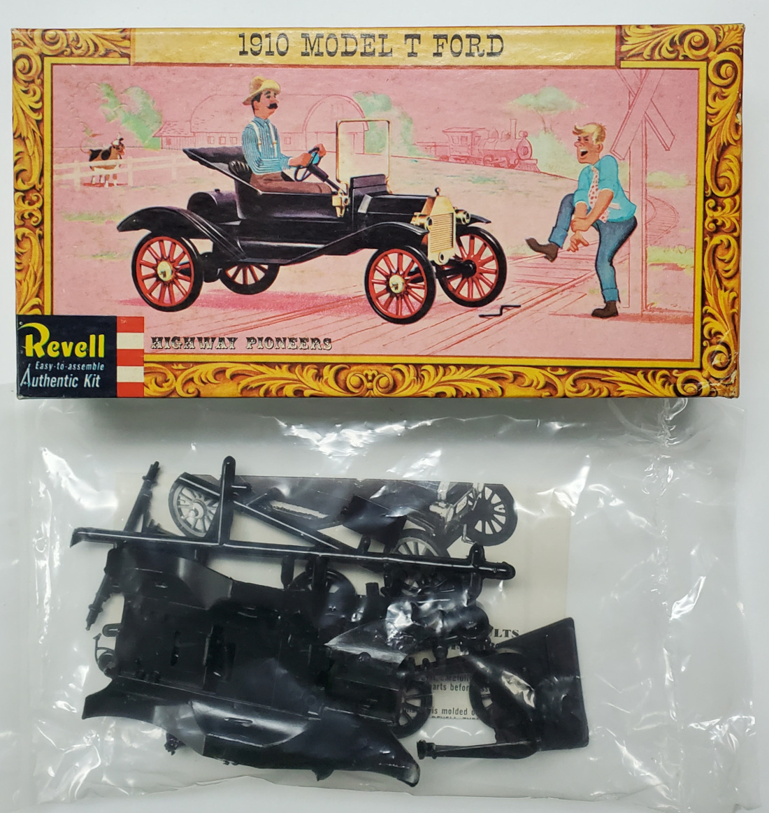 Vintage 1960 Revell Highway Pioneers 1910 Model T Ford Model Kit Sealed in Box 1