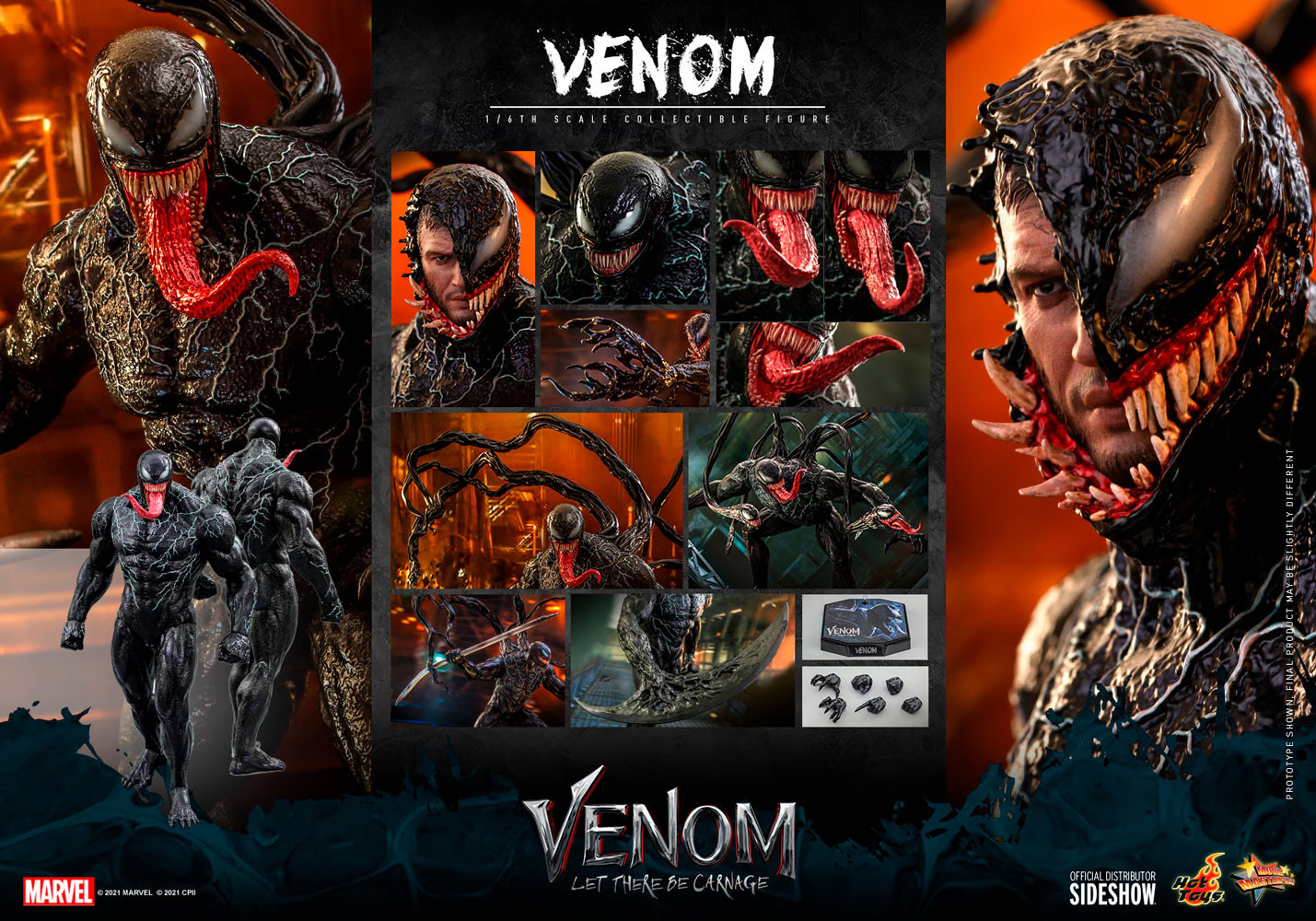 hot-toys-let-there-be-carnage-venom-16-scale-figure-3 Hot Toys Marvel Let There Be Carnage Venom 1:6 Scale Die Cast Figure 3