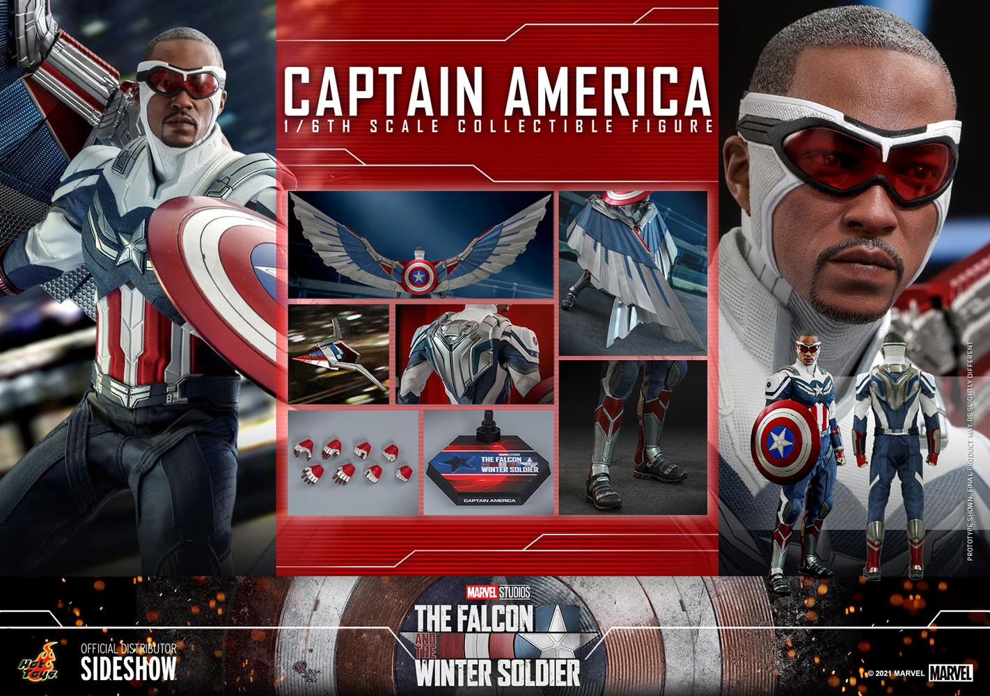 hot-toys-marvel-falcon-and-winter-soldier-captain-america-3 Hot Toys Falcon & Winter Soldier Captain America 1:6 Scale Figure 3