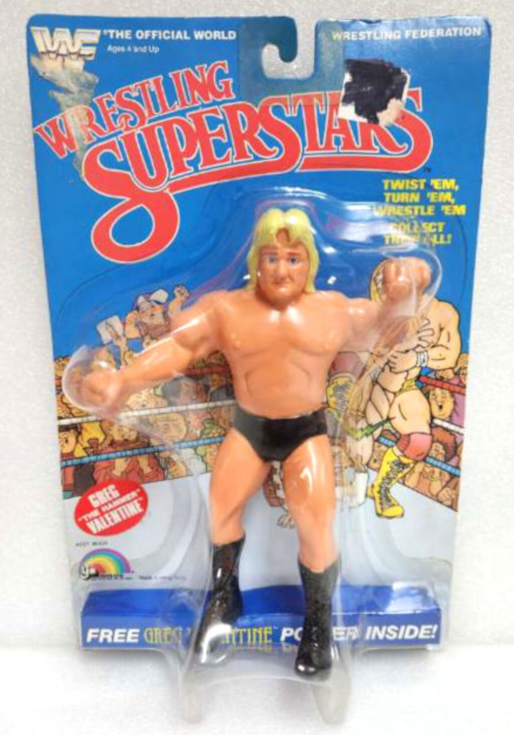 MOC 1985 LJN Toys Ltd. WWF Wrestling Superstars Greg "The Hammer" Valentine Action Figure - Factory Sealed