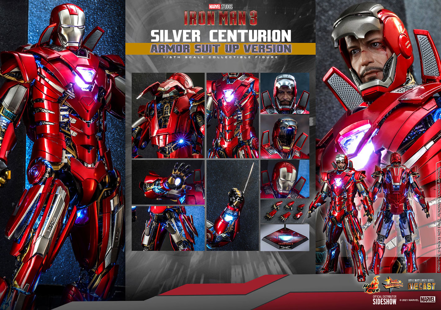 hot-toys-iron-man-3-silver-centurion-suit-up-version-diecast-figure-3 Hot Toys Iron Man 3 Silver Centurion Suit-Up Version Diecast 1:6 Scale Figure 3