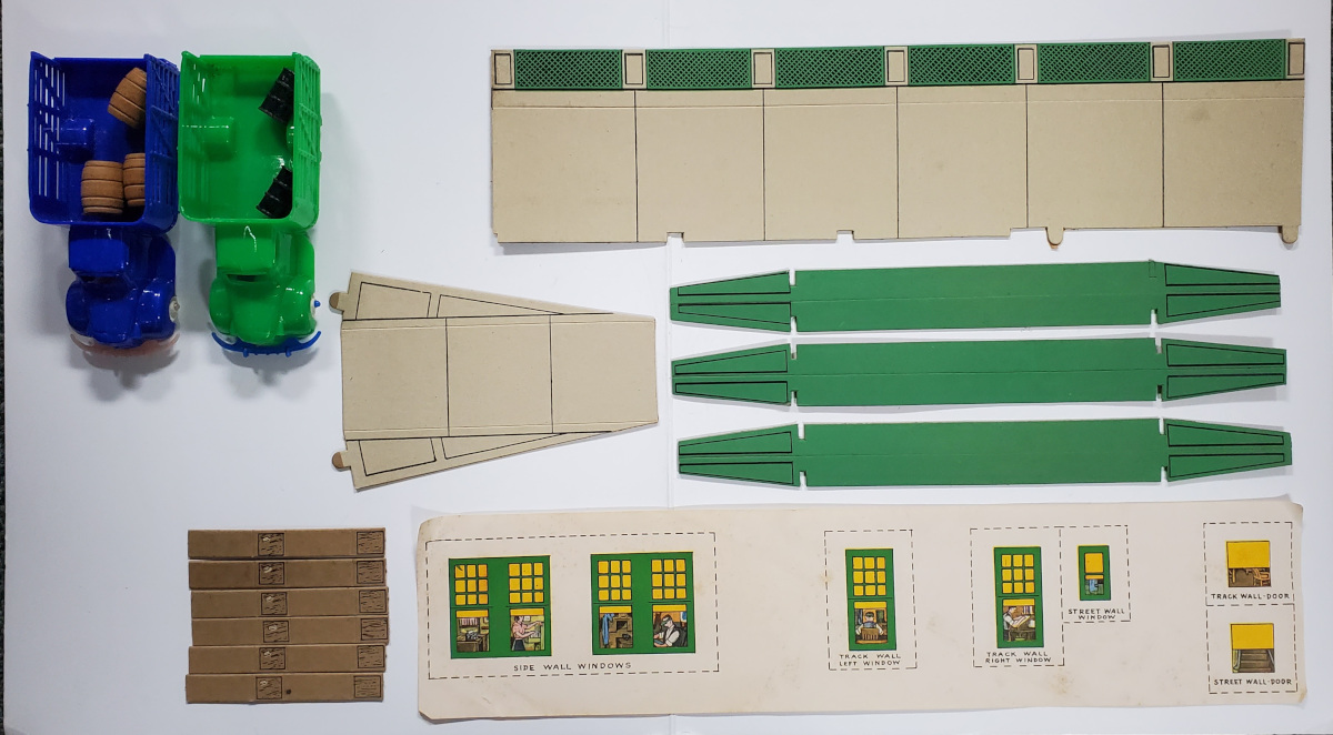 skyline-freight-station-ho-train-fold-away-construction-set-8 1950's Sklyline No. 230 Freight Station HO Train Fold Away Construction Set in Box 8