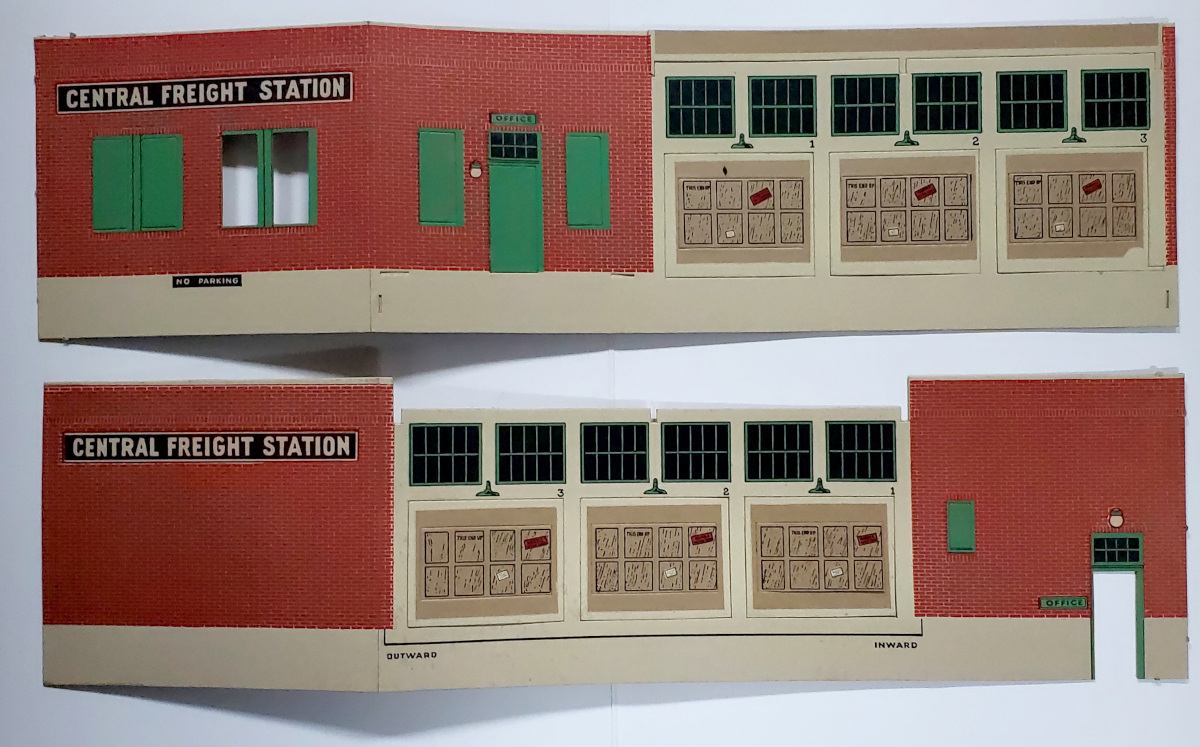 skyline-freight-station-ho-train-fold-away-construction-set-9 1950's Sklyline No. 230 Freight Station HO Train Fold Away Construction Set in Box 9