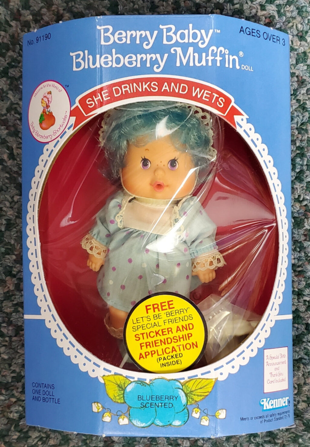 MIB 1984 Kenner Strawberry Shortcake Berry Baby Blueberry Muffin: Factory Sealed 1