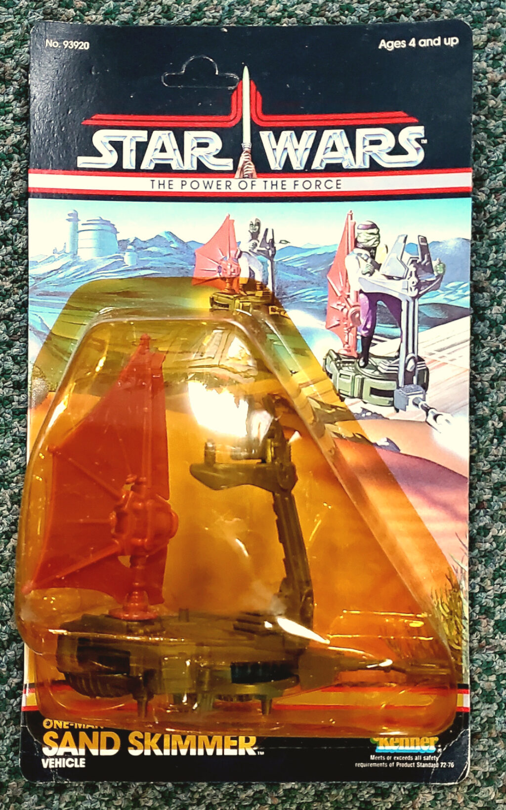 1984 MOC Kenner Star Wars Power of the Force One-Man Sand Skimmer Vehicle - Factory Sealed & Unpunched 1