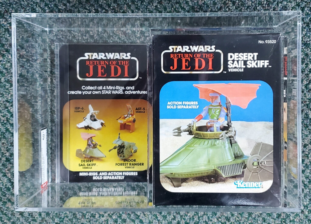 MIB 1983 AFA-Graded 80+ NM Kenner Star Wars Return of the Jedi Desert Sail Skiff 1