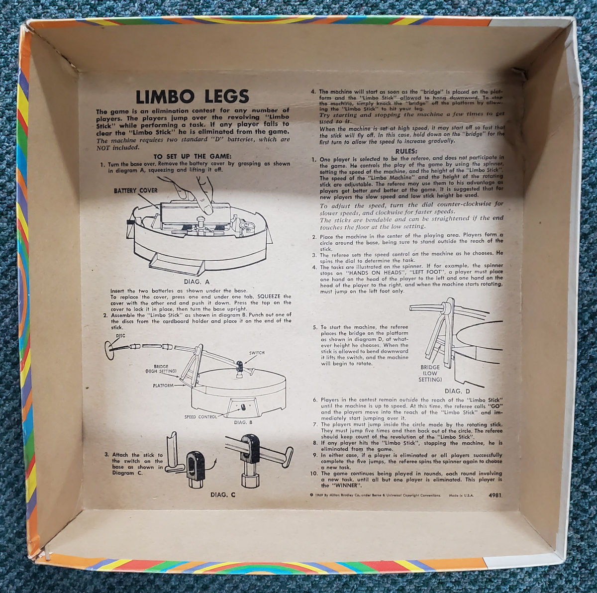 milton-bradley-limbo-legs-game-2 1969 Limbo Legs Game by Milton Bradley 2