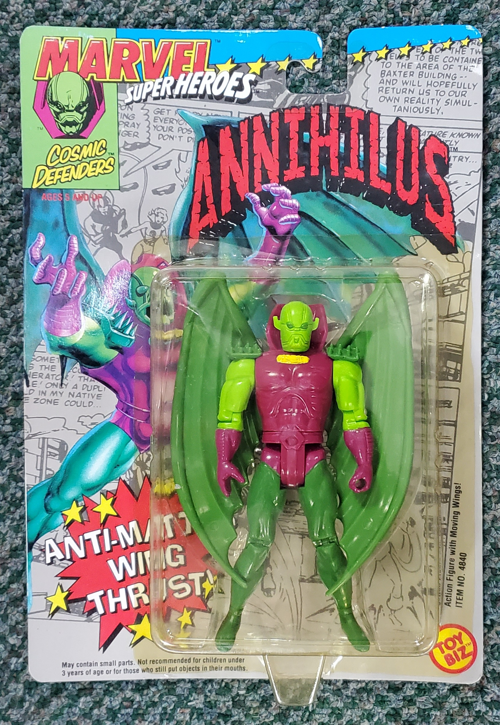 Toy Biz 1992 Marvel Super Heroes Annihilus Action Figure: Mint on Card 1