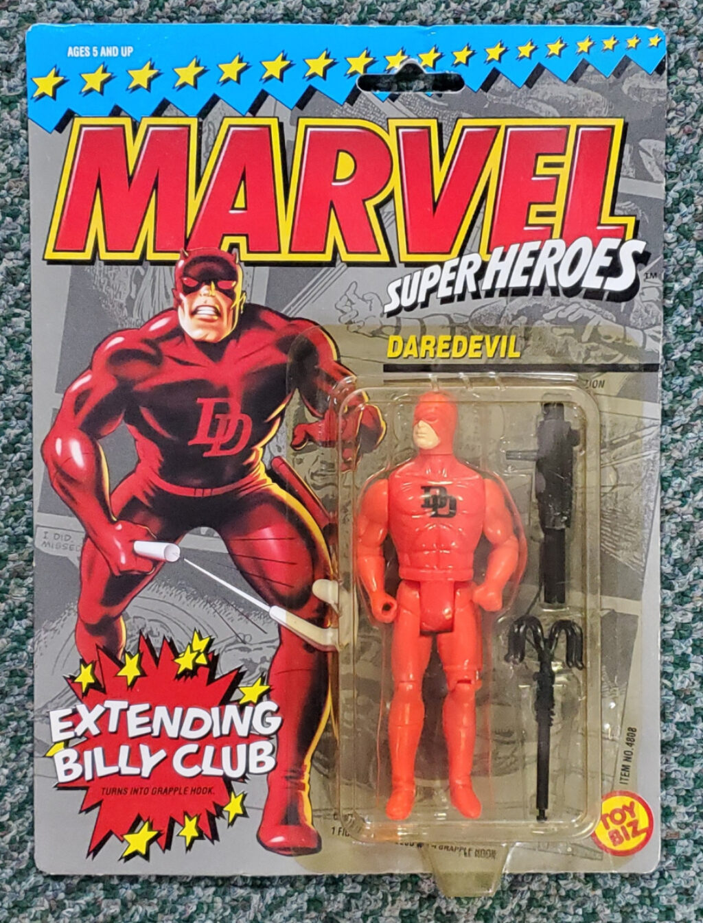 Toy Biz Marvel Super Heroes Daredevil Action Figure: Mint on Card 1