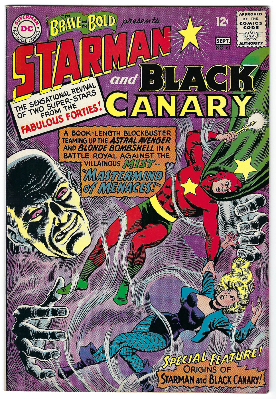 dc-comics-the-brave-and-the-bold-61-1 DC Comics The Brave and The Bold (1955) #61: Origins of Starman and Black Canary 1